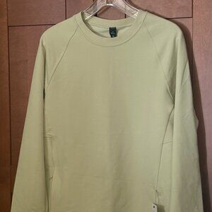 LULULEMON Sz S City Sweat Crew Mint Green French Terry Side-Seam Pocket $108